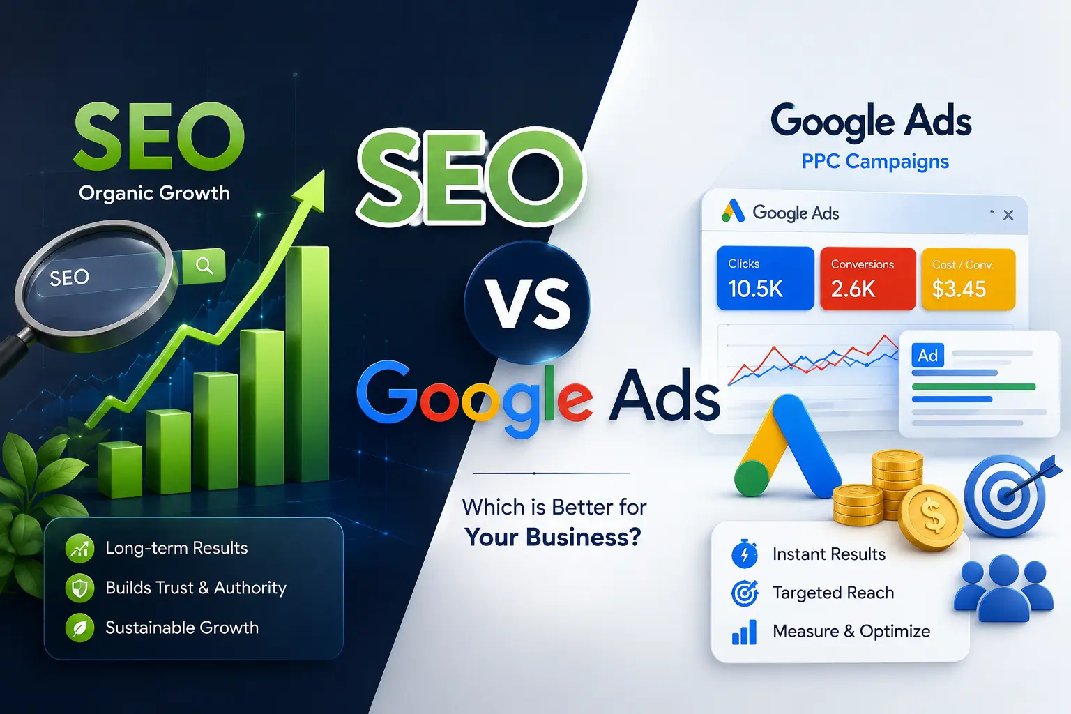 SEO vs Google Ads: Which is Better for Your Business?